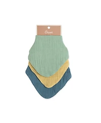 Crane Baby Baby Boys Bandana Muslin Bibs, 3 Piece Set