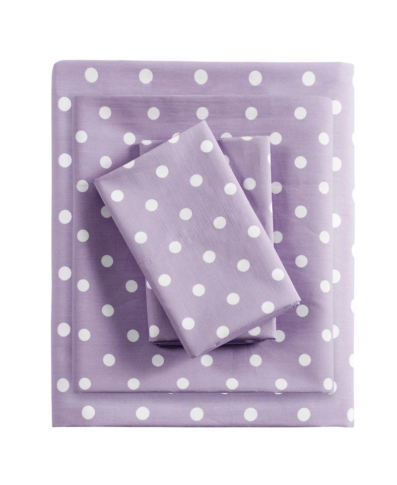 Intelligent Design Polka Dot Cotton 4-Pc. Sheet Set, Queen