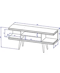 Manhattan Comfort Utopia 53.14" 4-Shelf Tv Stand Fits TVs up to 50"