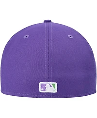 Men's New Era Purple York Yankees Lime Side Patch 59FIFTY Fitted Hat