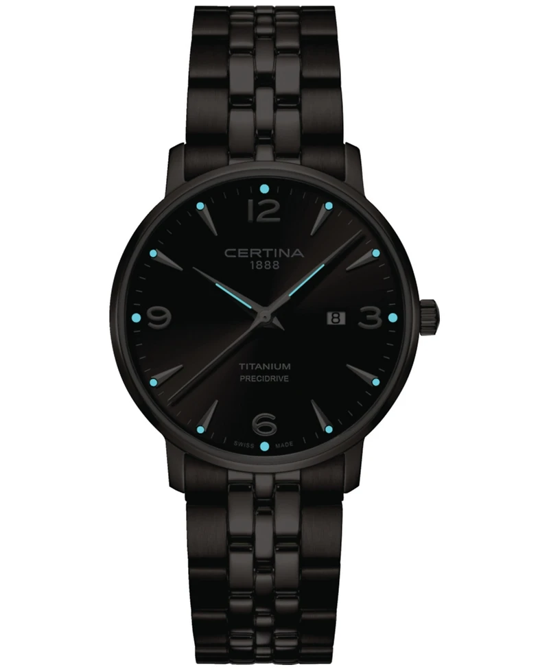 Certina Unisex Swiss Ds Caimano Titanium Bracelet Watch 39mm