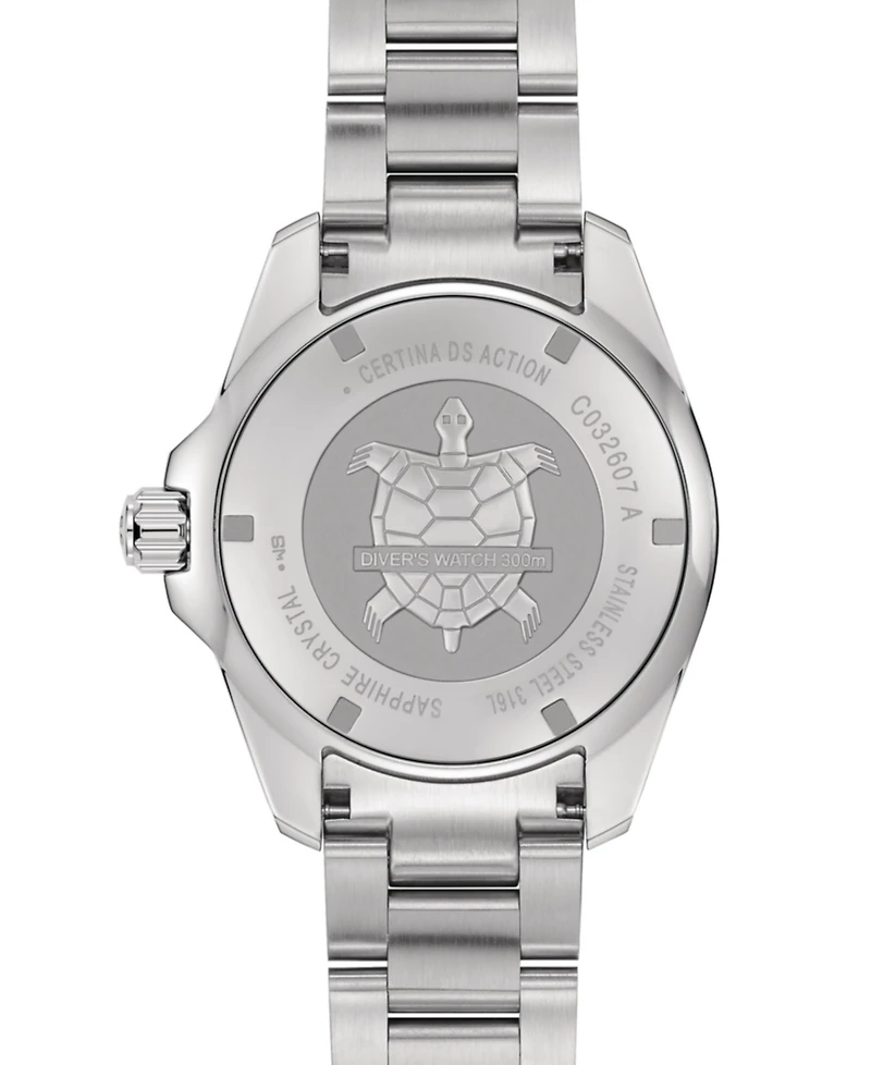 Certina Men's Swiss Automatic Ds Action Diver Stainless Steel Bracelet Watch 43mm