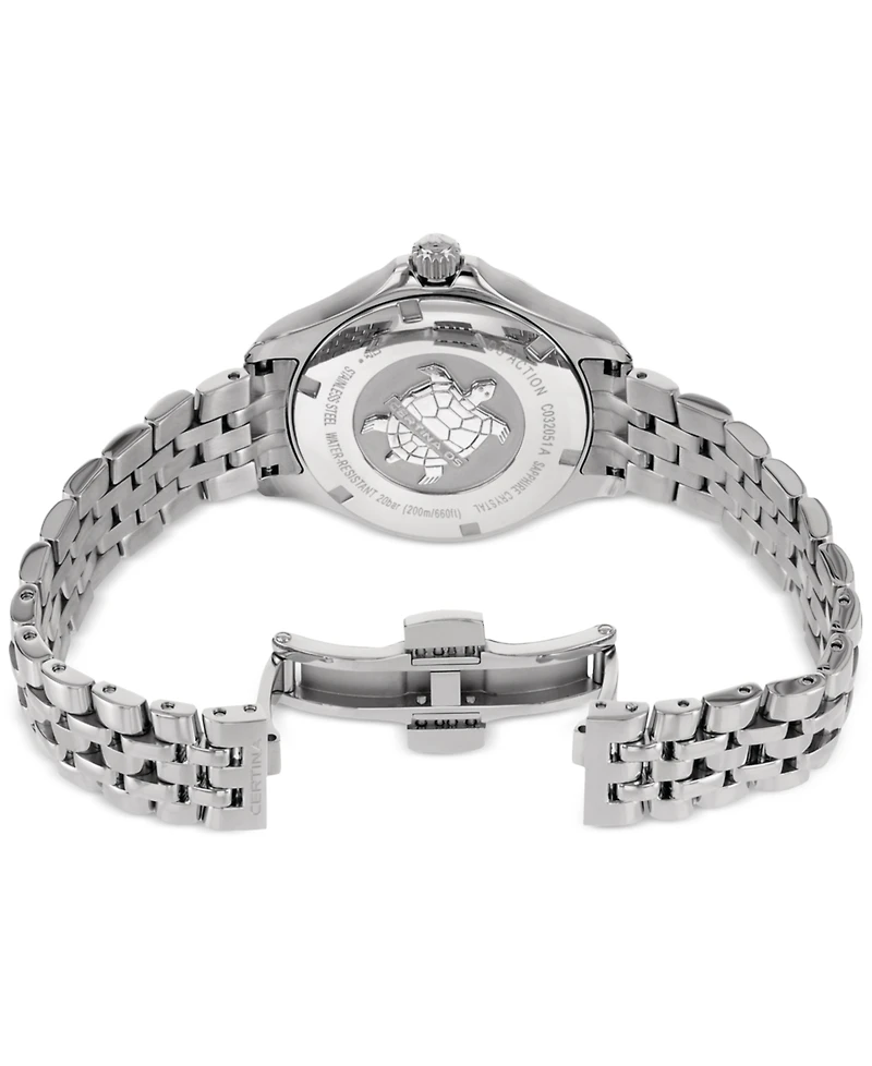 Certina Women's Swiss Ds Action Diamond Accent Stainless Steel Bracelet Watch 34mm