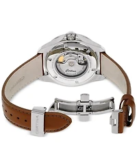 Certina Men's Swiss Automatic Ds Action Brown Leather Strap Watch 41mm