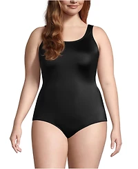 Lands' End Women's Dd-Cup Chlorine Resistant Soft Cup Tugless Sporty One Piece Swimsuit