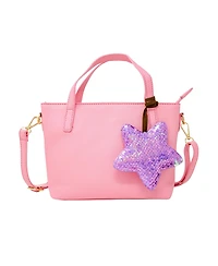 Tiny Treats Girls Pink Leather Tote Bag