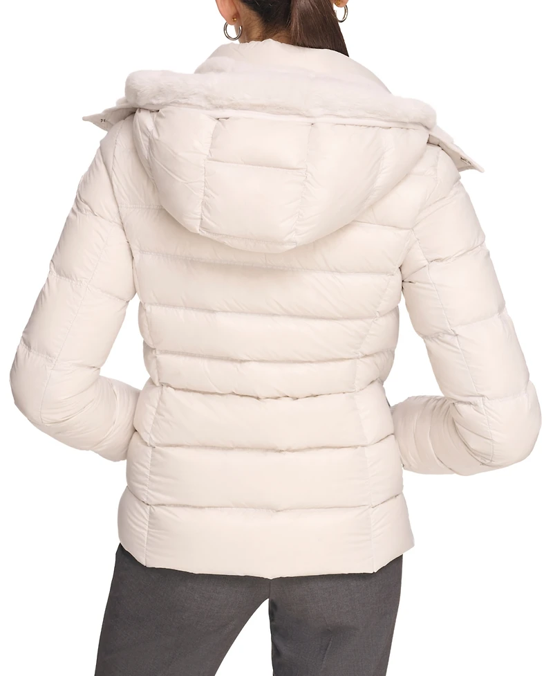 Calvin Klein Women's Shine Hooded Down Puffer Coat