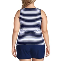 Lands' End Plus Size Dd-Cup High Neck Upf 50 Modest Tankini Swimsuit Top
