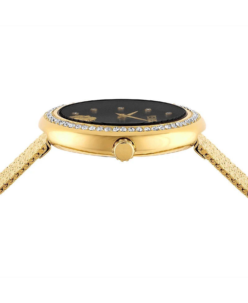 Versus Versace Women's Two-Hand Quartz Lea Gold-Tone Stainless Steel Bracelet 35mm