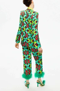 Nocturne Women's Double-Breasted Print Jacket