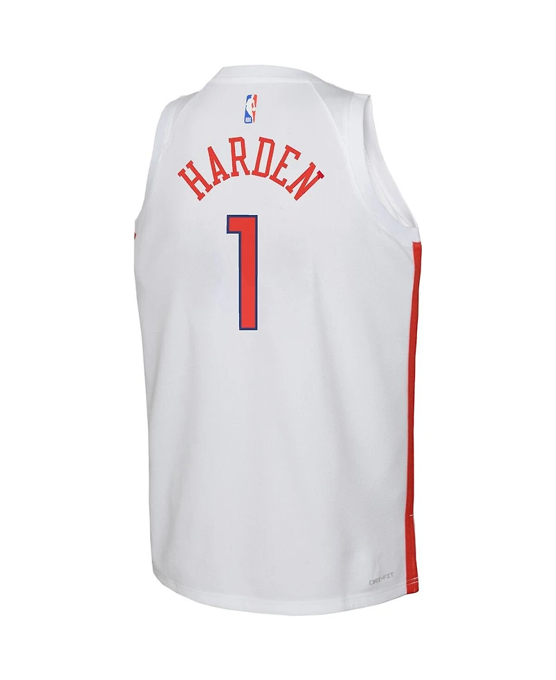 Big Boys Nike James Harden White Philadelphia 76ers 2022/23 Swingman Jersey - City Edition