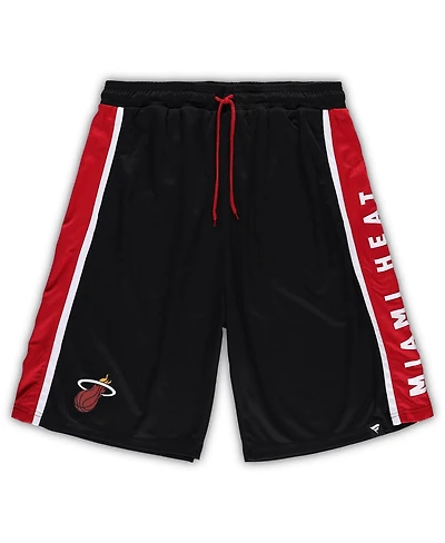 Men's Fanatics Black Miami Heat Big and Tall Referee Iconic Mesh Shorts