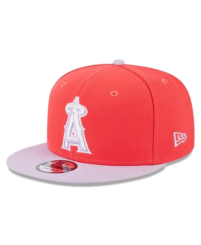 Men's New Era Red and Purple Los Angeles Angels Spring Basic Two-Tone 9FIFTY Snapback Hat