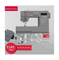 Singer Heavy Duty Gray Sewing Machine with Extension Table