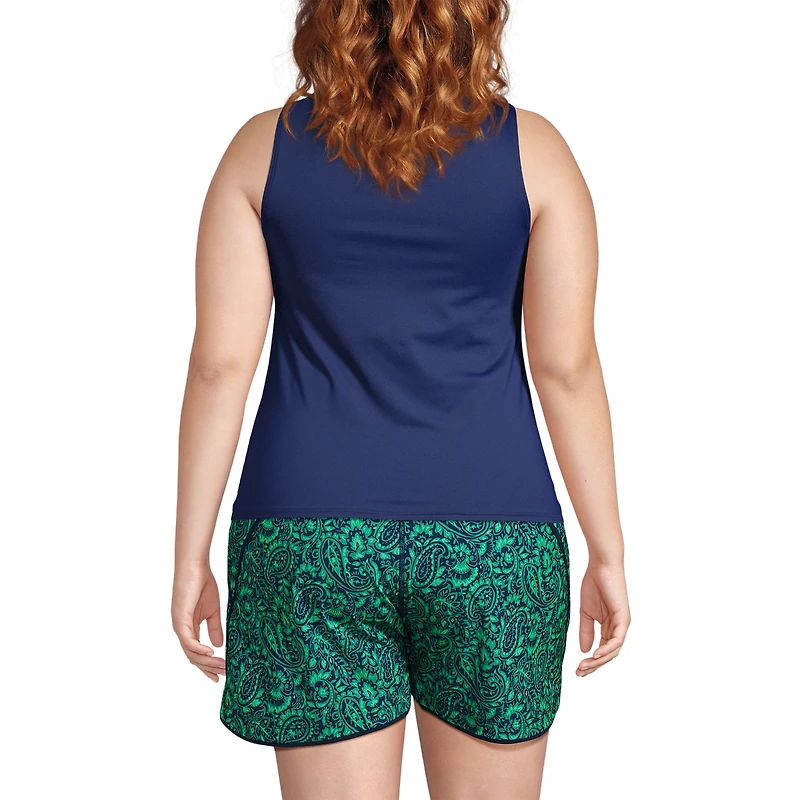 Lands' End Plus Size Ddd-Cup High Neck Upf 50 Modest Tankini Swimsuit Top