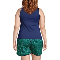 Lands' End Plus Size Ddd-Cup High Neck Upf 50 Modest Tankini Swimsuit Top
