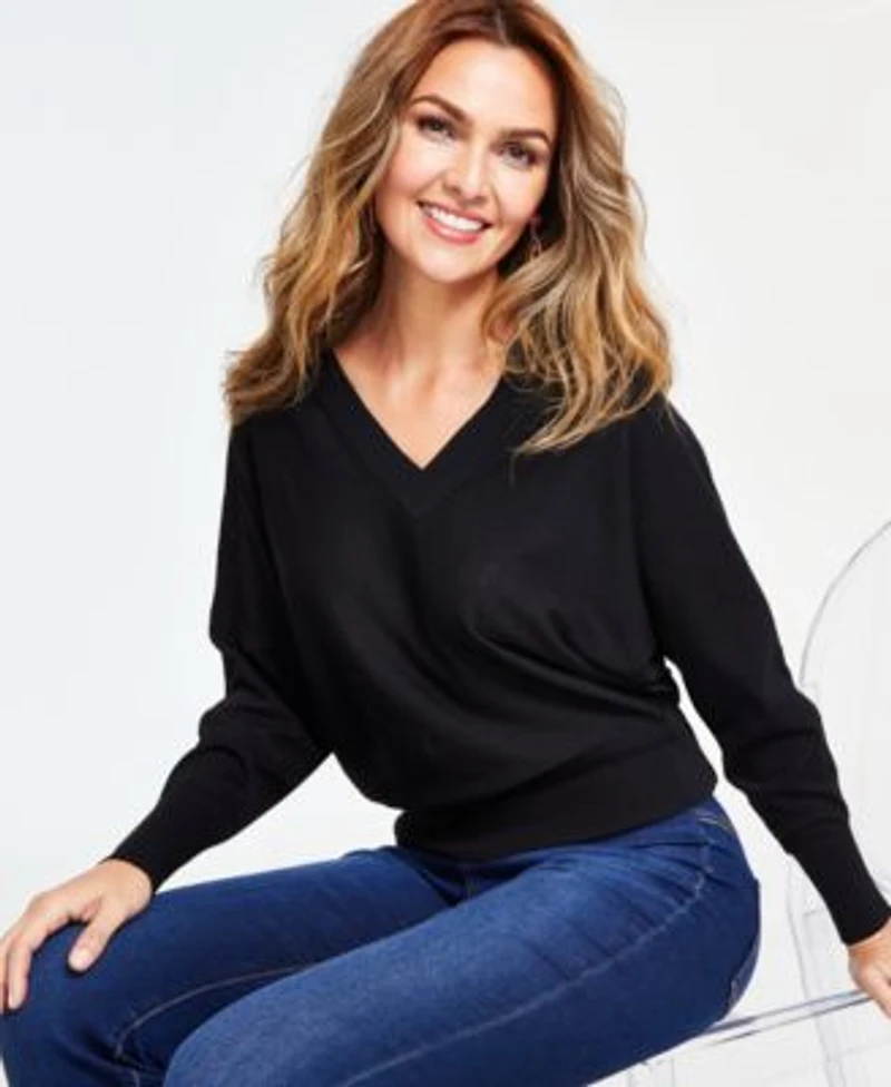 I.N.C. International Concepts Womens V Neck Sweater P Xs 3x Created For Macys