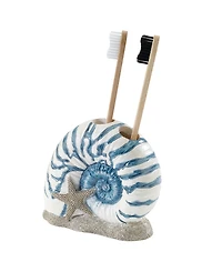 Avanti Blue Lagoon Ombre Seashells Toothbrush Holder