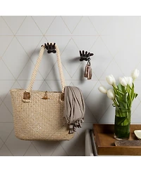 Danya B "Palms Up" Cast Iron 2-Piece Wall Mount Hook Set