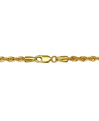 Sparkle Rope Link 24" Chain Necklace (3mm) in 14k Gold