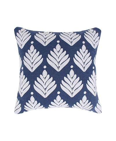 Levtex Vintage-Like Blossom Embroidered Decorative Pillow, 18" x 18"