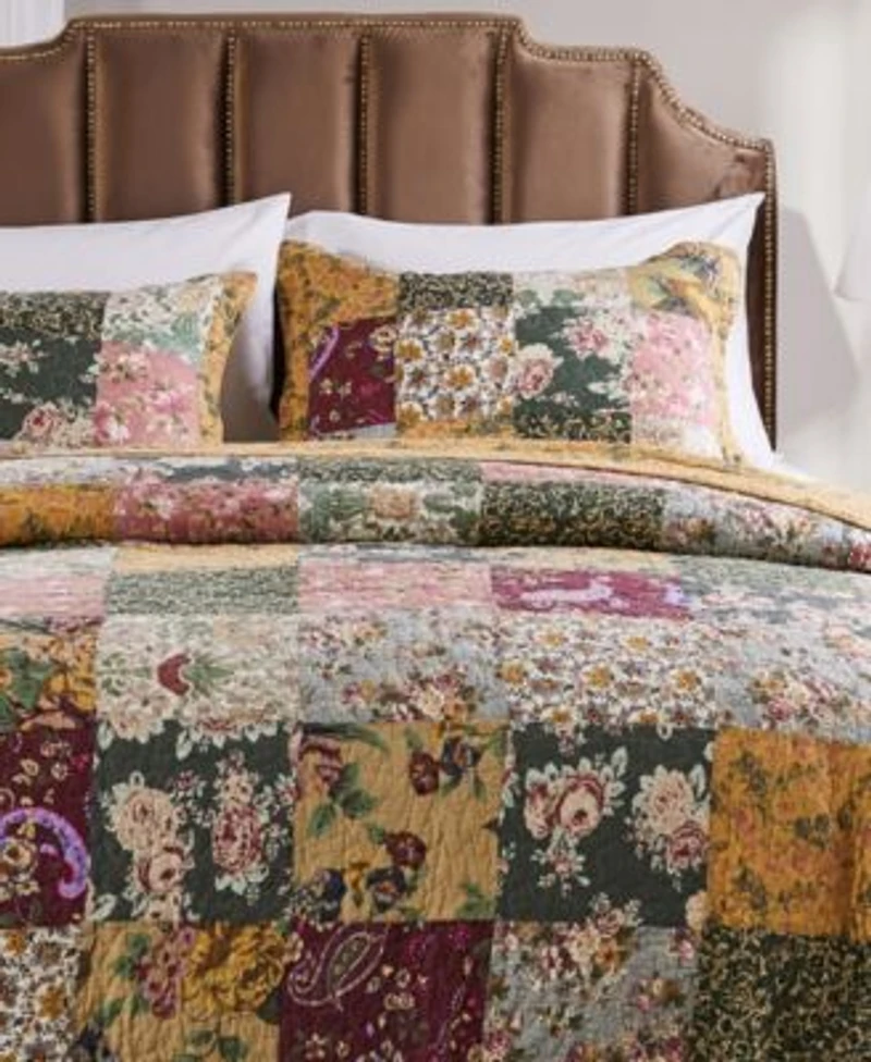 Greenland Home Fashions Antique Chic 100 Cotton Authentic Patchwork Bedspread Set