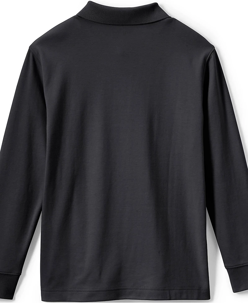 Lands' End Girls Long Sleeve Interlock Polo Shirt