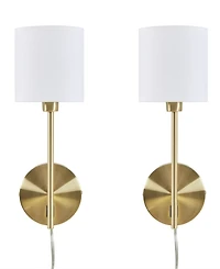 510 Design Conway Metal Wall Sconce with Cylinder Shade, Set Of 2
