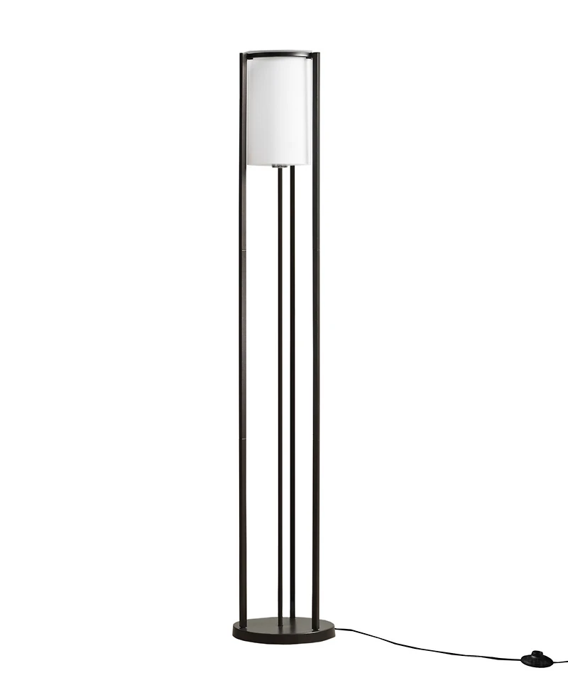 Martha Stewart Charlton Glass Cylinder Shade Metal Floor Lamp