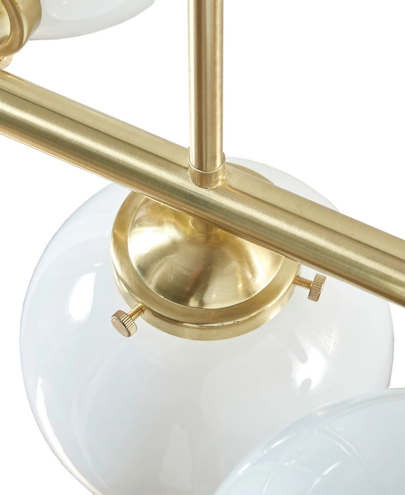Ink+Ivy Aurelia 3-Light Chandelier with Frosted Glass Globe Bulbs