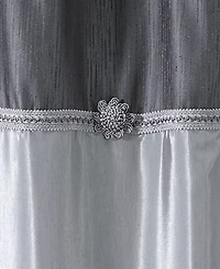 Avanti Braided Medallion Colorblocked Shower Curtain, 72" x