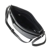 Ladies Leather Top Zipper Crossbody Bag