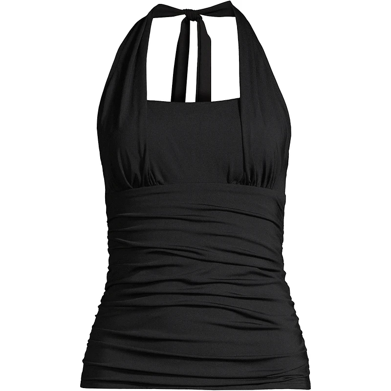 Lands' End Petite Square Neck Halter Tankini Swimsuit Top
