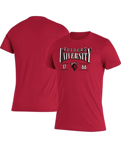 Men's adidas Scarlet Rutgers Scarlet Knights Along The Shadow Tri-Blend T-shirt