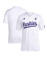 Men's adidas White Washington Huskies Team Baseball Jersey