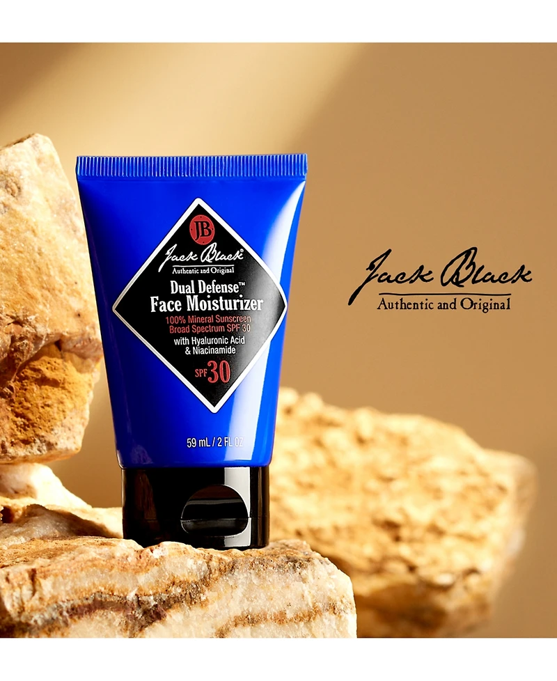 Jack Black Dual Defense Face Moisturizer 100% Mineral Sunscreen Spf 30, 2 oz.