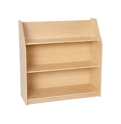 Kid'S Bookshelf Or Toy Storage Shelf For Bedroom Or Playroom In Wood Finish With Safe, Kid-Friendly Curved Edges