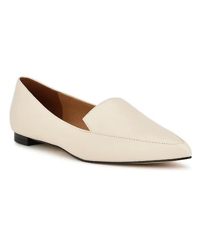 Nine West Women's Abay Pointed Toe Slip-On Smoking Flats