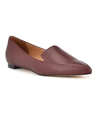 Nine West Women's Abay Pointed Toe Slip-On Smoking Flats