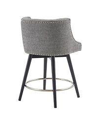 Madison Park Mateo 26.5" Fabric Swivel Counter Stool