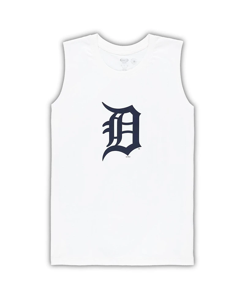 Women's Concepts Sport White, Navy Detroit Tigers Plus Size Tank Top and Shorts Sleep Set
