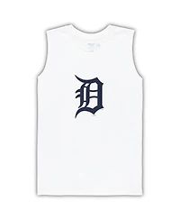 Women's Concepts Sport White, Navy Detroit Tigers Plus Size Tank Top and Shorts Sleep Set