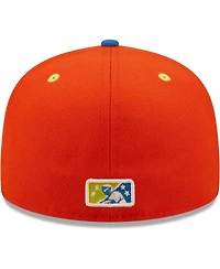 Men's New Era Orange, Blue Calaveras De West Michigan Copa La Diversion 59FIFTY Fitted Hat
