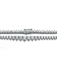 White Gold Plated with Cubic Zirconia Tennis Chain Necklace