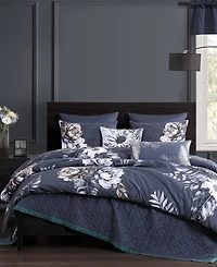 Bebejan Forget Me Not Bedding 100% Cotton Sateen 5 Piece Reversible King Comforter Set