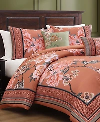 Bebejan Rossana Bedding 100% Cotton 5-Piece Queen Size Reversible Comforter Set