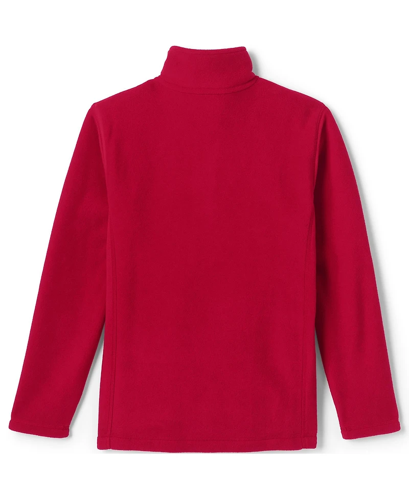 Lands' End Girls School Uniform Full-Zip Mid-Weight Fleece Jacket