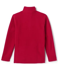 Lands' End Girls School Uniform Full-Zip Mid-Weight Fleece Jacket