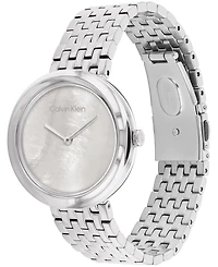Calvin Klein Women's 2H Quartz Silver-Tone Stainless Steel Bracelet Watch 34mm