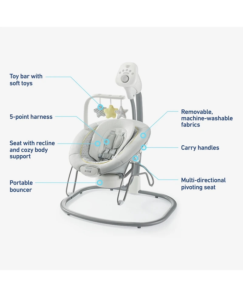 Graco Baby Sway2Me Swing with Portable Bouncer